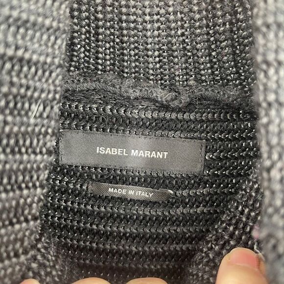 Isabel Marant Black Stretch Merino Wool Turtle Neck Pullover Sweater Size 42 - Picture 4 of 7
